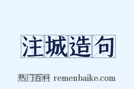注城造句是什么意思的图片
